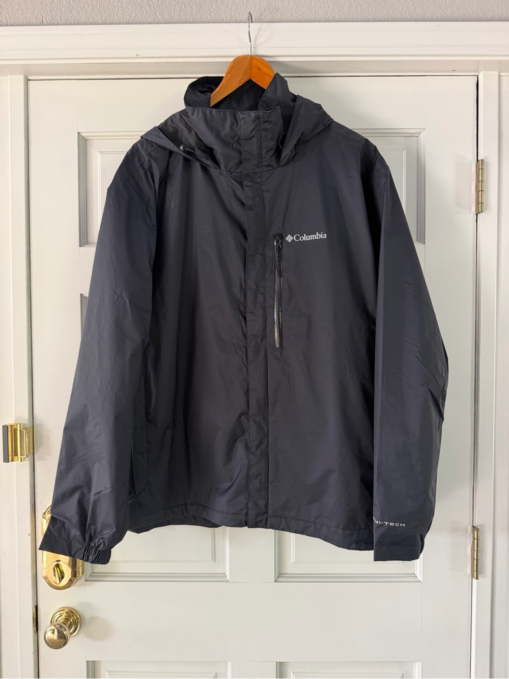 Columbia Puddletown Omni-Tech Waterproof Rain Jacket Men’s XXL Black NWT